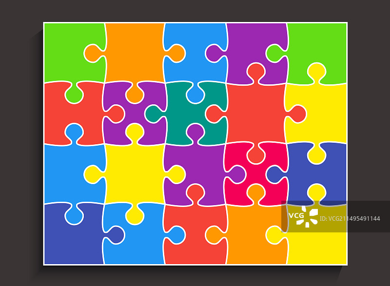 彩色拼图banner模板图片素材