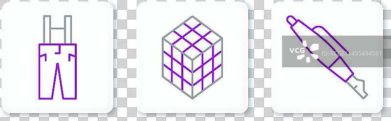 钢笔笔尖和背带裤图标图片素材