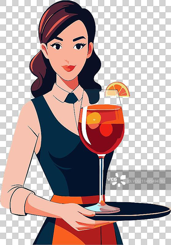 酒吧提供的无酒精餐前饮品图片素材