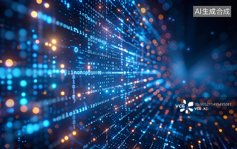 【AI数字艺术】光，线条，信息传播图片素材