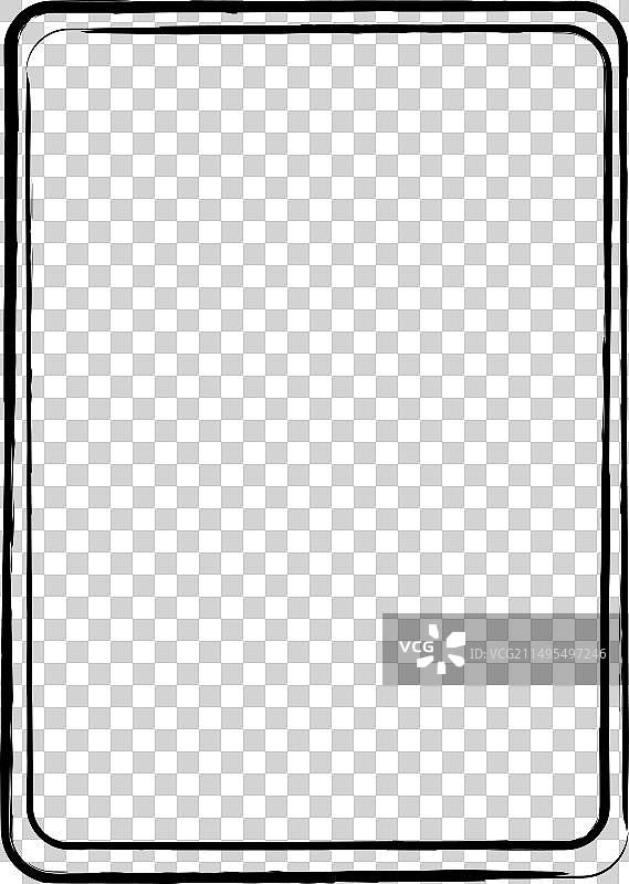 竖版矩形做旧边框图标图片素材