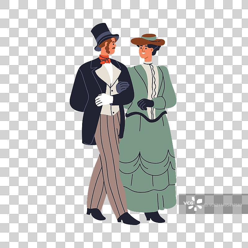 19世纪贵族夫妇图片素材