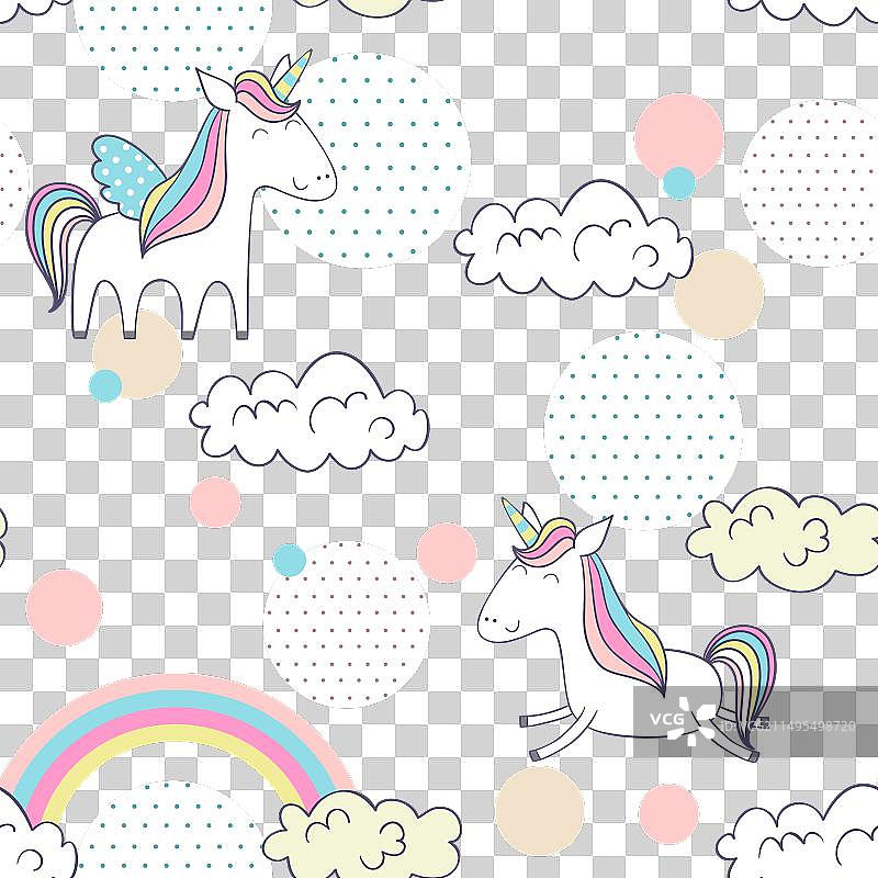 可爱的魔法独角兽图片素材