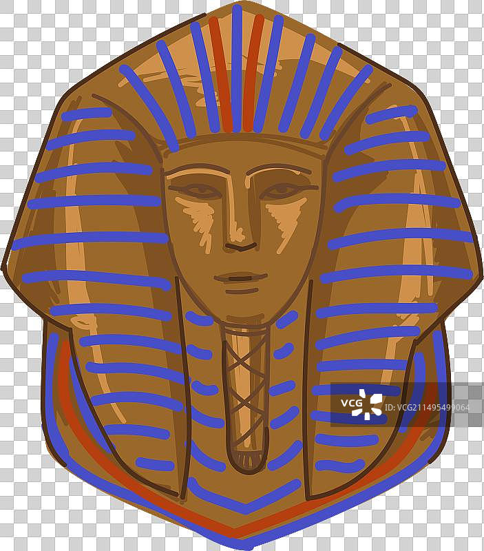 图坦卡蒙法老陵墓黄金面具图片素材