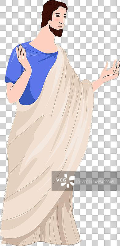 身着罗马传统服饰的男子图片素材