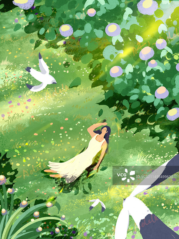 插画作品感受自由图片素材