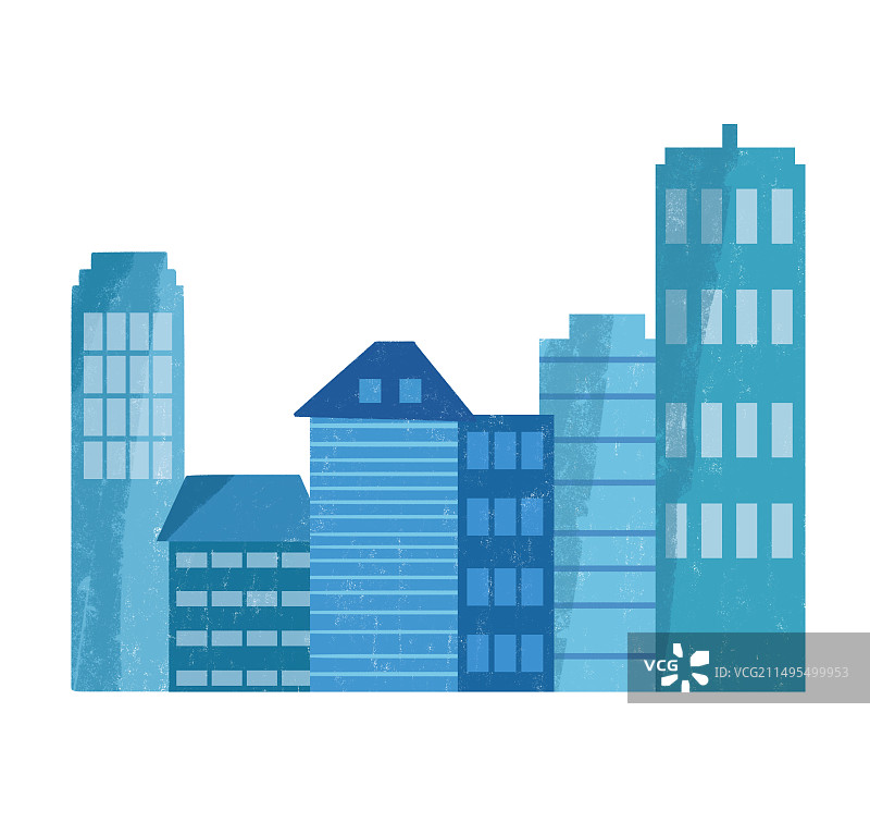 城市建筑的低角度视角图片素材