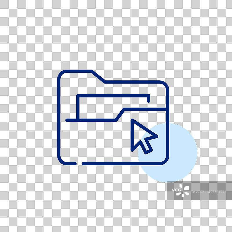 文件夹和鼠标点击数字文件访问图片素材