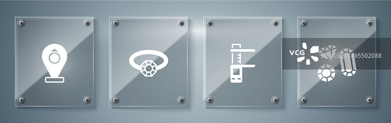 宝石卡尺和比例尺套装图片素材