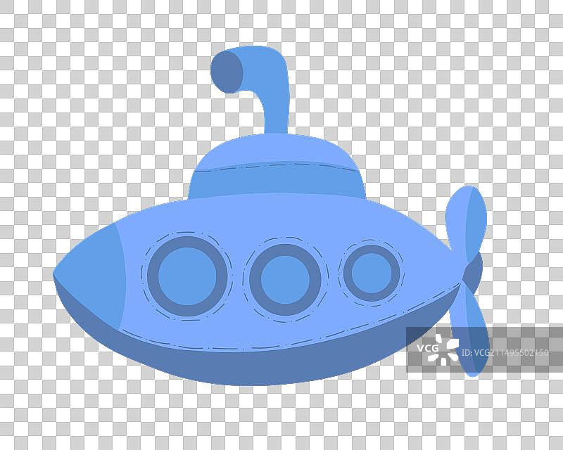 白色背景上的潜艇图片素材