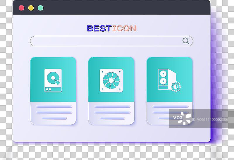 电脑散热器、硬盘驱动器及机箱套装图片素材