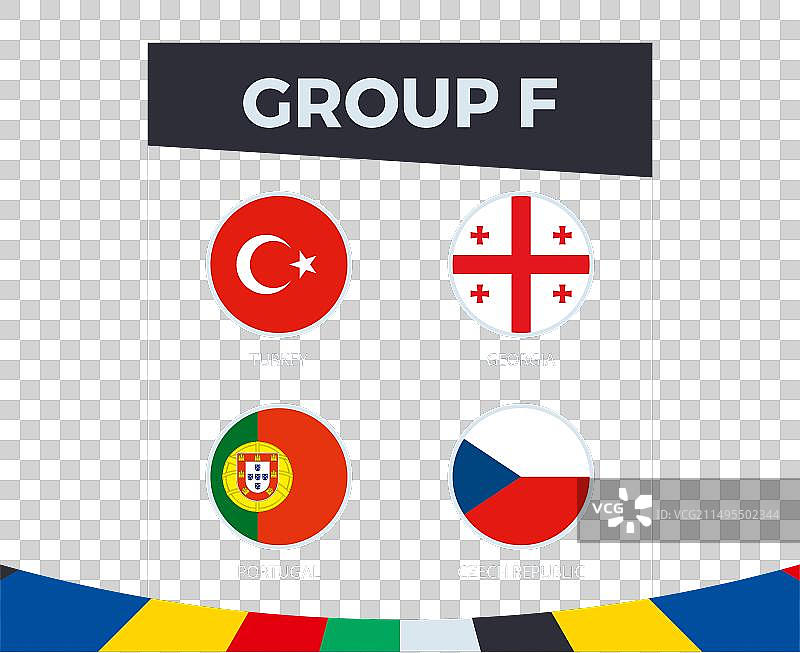 欧洲足球小组赛F组参赛者图片素材