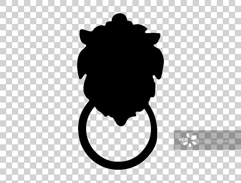 门环剪影艺术图片素材