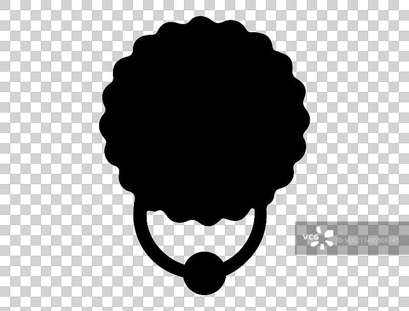 门环剪影艺术图片素材