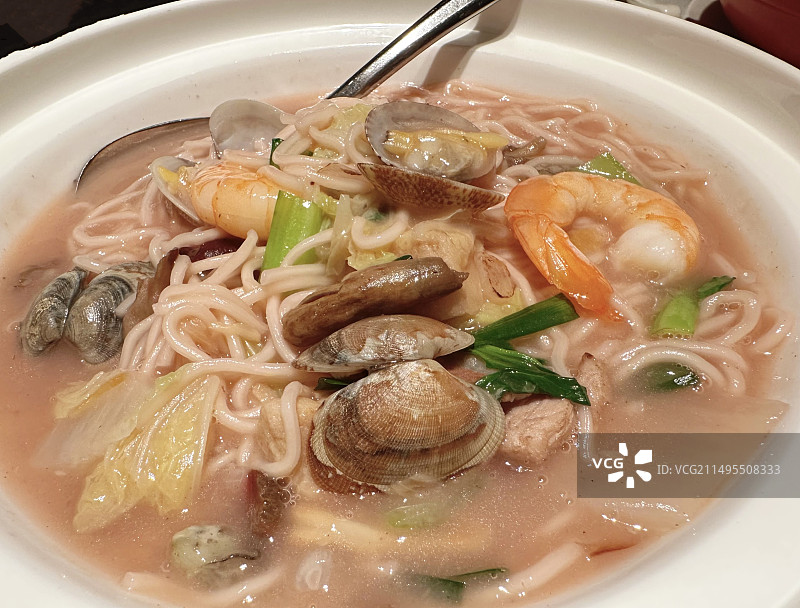 福建莆田海鲜焖面图片素材