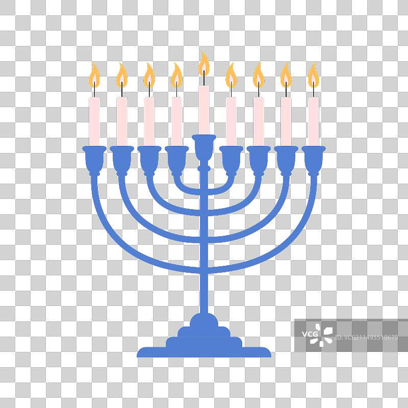 犹太逾越节烛台背景图片素材