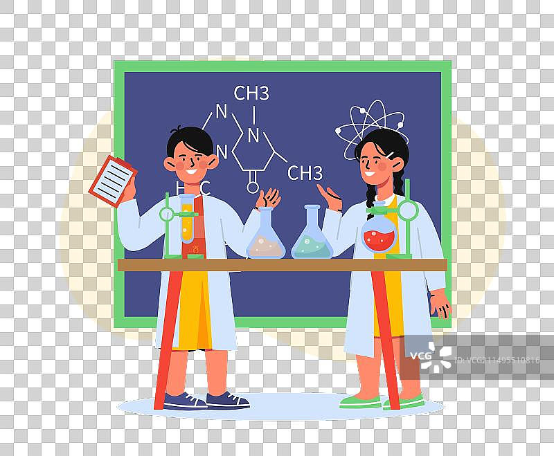 儿童化学概念图片素材