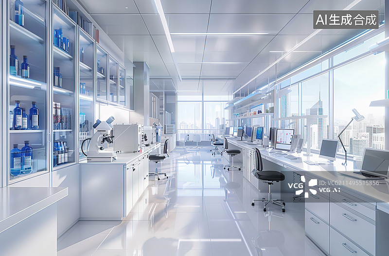 【AI数字艺术】实验室空间图片素材