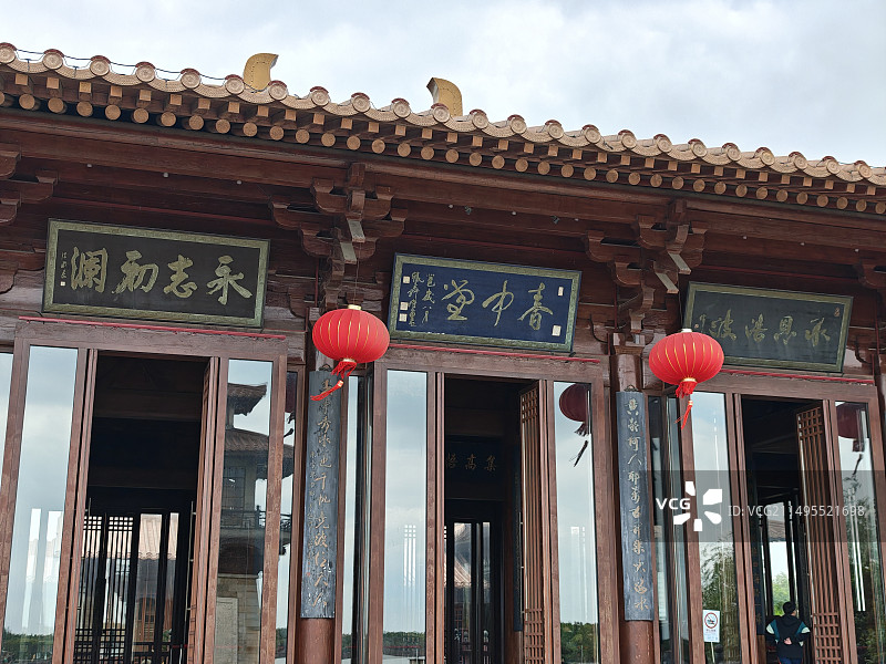 浦江之首景区 春申堂 黄浦江零公里处 上海松江文化旅游图片素材