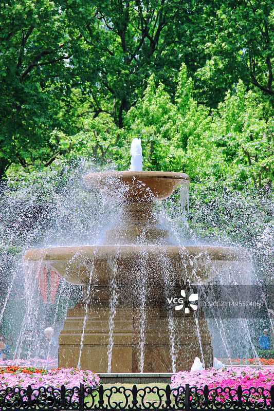 复兴公园喷泉图片素材