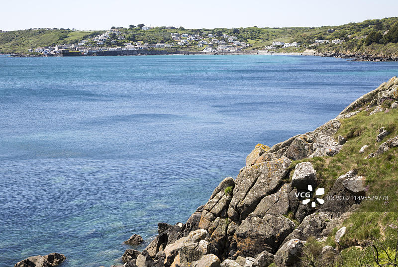 英格兰康沃尔利泽德半岛科弗拉克的海岸风光图片素材