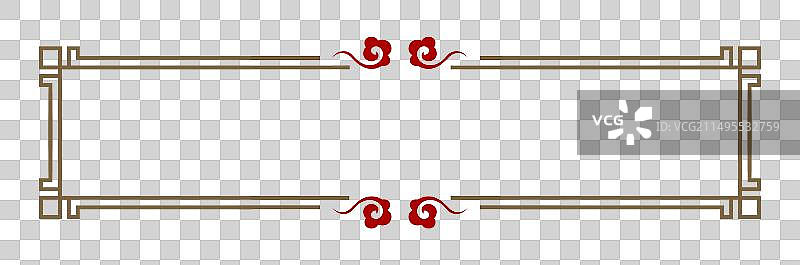 中式祥云标题框素材图片素材