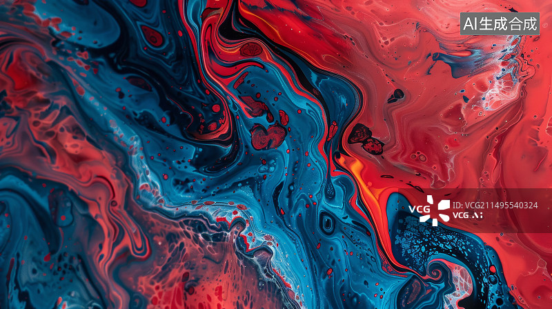 【AI数字艺术】丙烯颜料抽象背景图片素材
