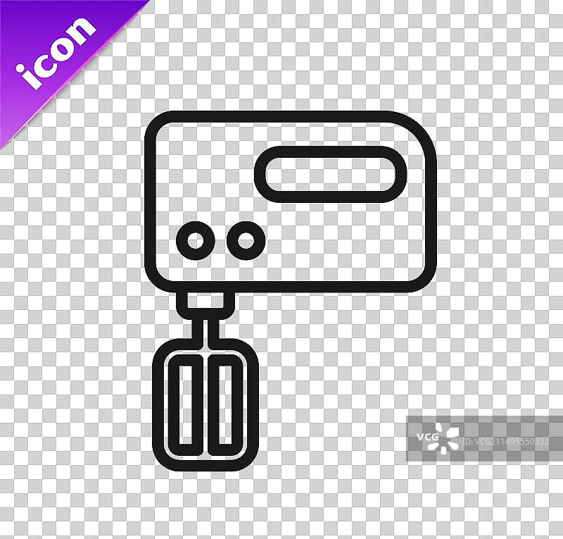 黑色线条电动搅拌器图标图片素材