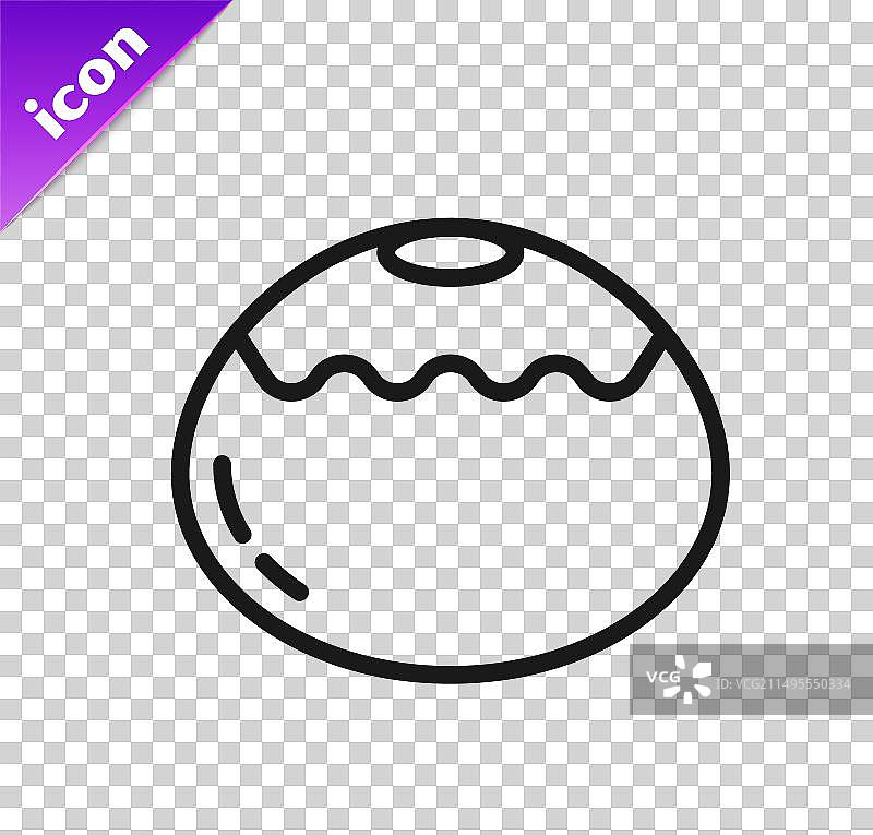 犹太甜点烘焙食品黑色线条图标图片素材