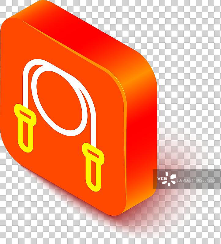 2.5D线条跳绳图标（白色背景）图片素材