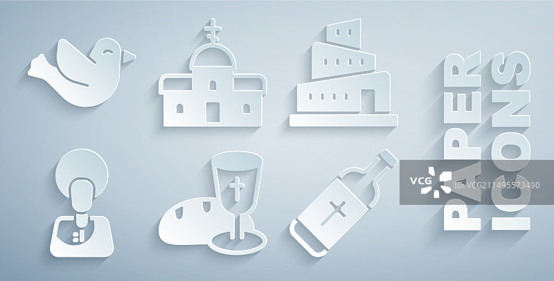 高脚杯、面包与巴别塔图片素材