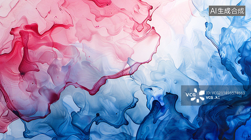 【AI数字艺术】彩色墨水抽象背景图片素材