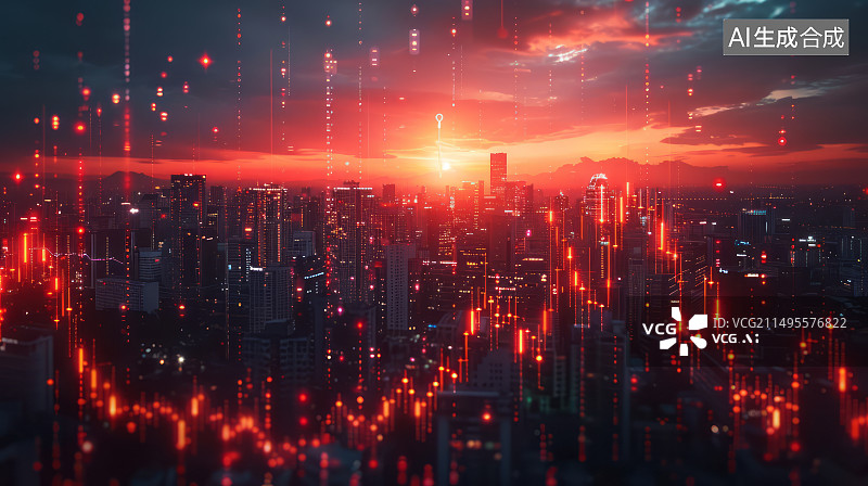 【AI数字艺术】金融股票背景素材图片素材