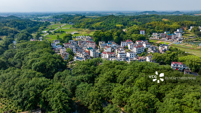 航拍视角下的浙江农村图片素材