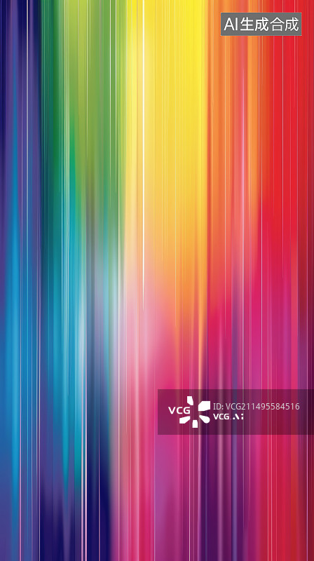 【AI数字艺术】彩色竖状线条形成的抽象图案图片素材