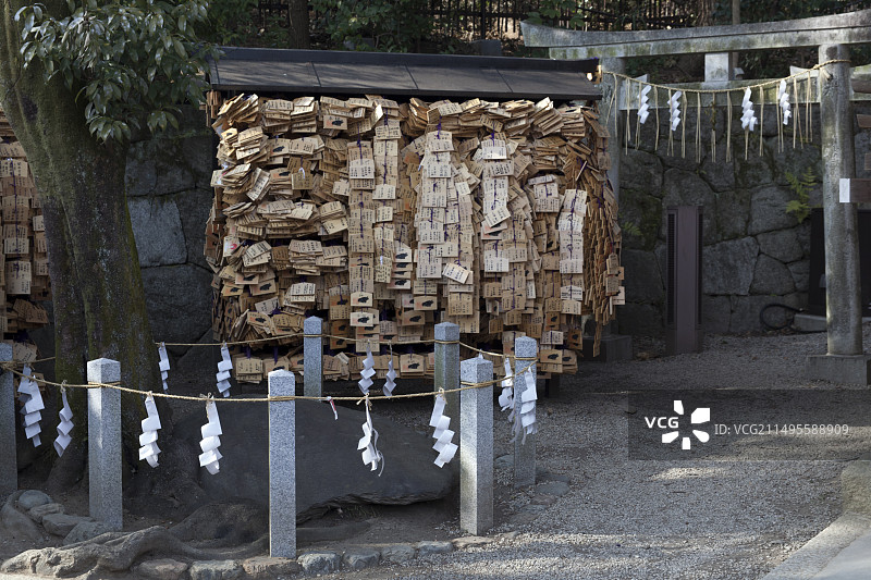 日本京都北野天满宫许愿牌 日式许愿牌图片素材