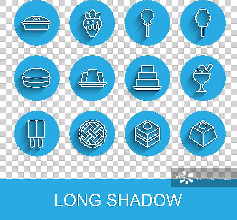 冰淇淋自制派布朗尼巧克力图标合集图片素材