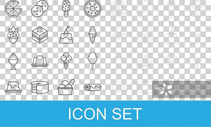 巧克力卷蛋糕棉花糖冰图案图片素材