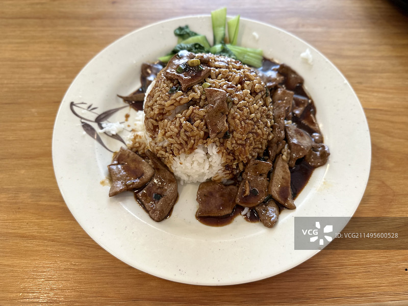 上海本帮菜，猪肝饭图片素材
