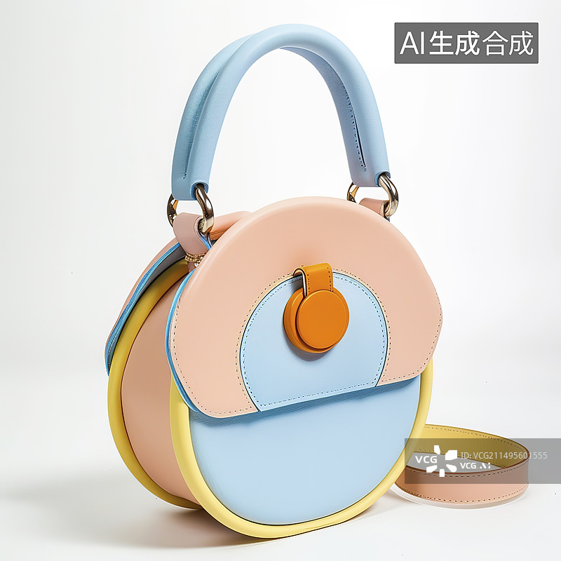 【AI数字艺术】白色背景下钱包的特写镜头图片素材