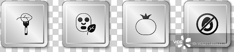 纯素食品、饮食、面部化妆品面膜和番茄组合图片素材