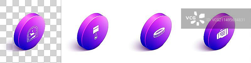 2.5D马达油量表发动机活塞汽车套装图片素材