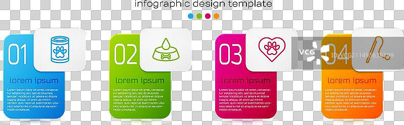 一组线条：猫狗宠物食品碗图片素材