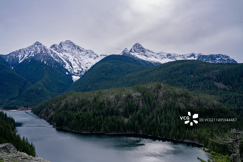 美国西雅图北瀑布国家公园山川图片素材