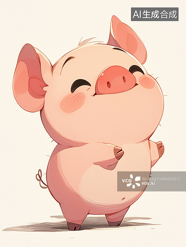 【AI数字艺术】可爱的小猪图片素材