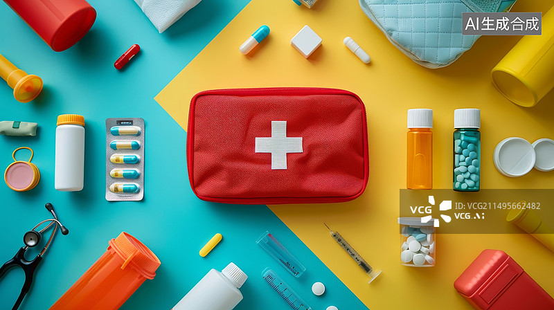 【AI数字艺术】红十字救援急救素材图片素材