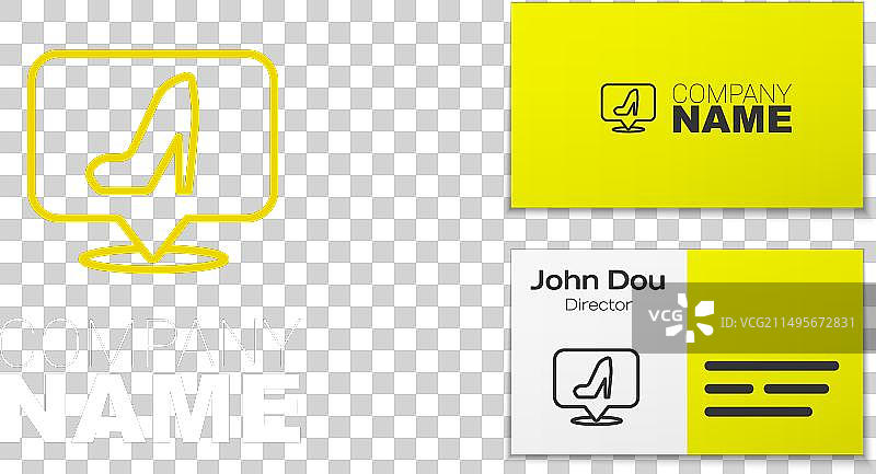 女士高跟鞋标志线条图标图片素材