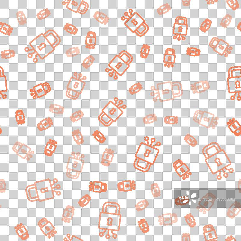 棕色线条网络安全图标图片素材