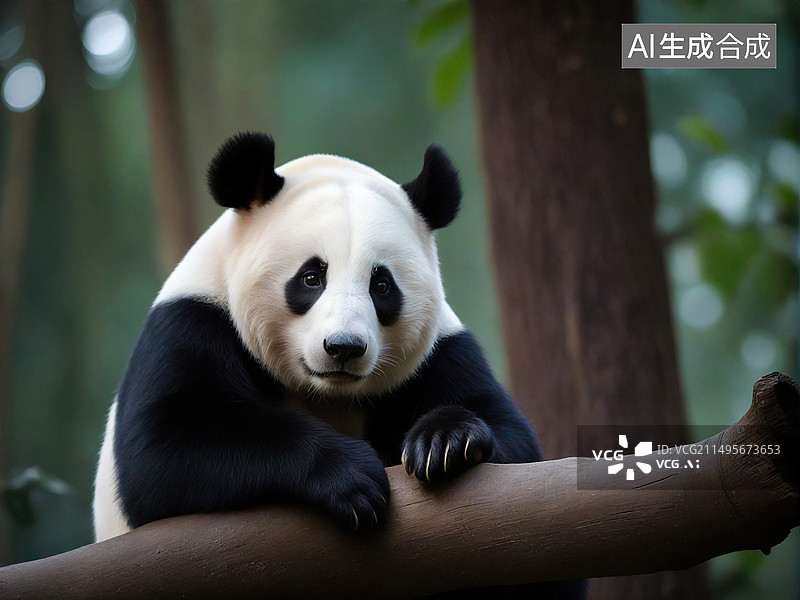 【AI数字艺术】可爱的小熊貓宝宝图片素材