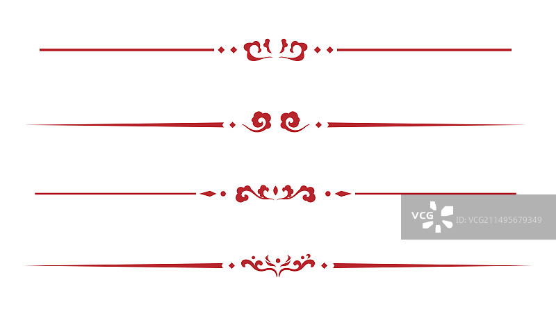 简约中式祥云分割线图片素材
